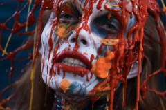 itarle_a_close_up_of_a_womans_face_covered_in_paint_holding_hot_18da7aea-72b5-4e2a-8d34-e3b03e1bc7f7