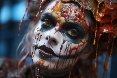 itarle_a_close_up_of_a_womans_face_covered_in_paint_holding_hot_59a25e01-96a5-471d-bf58-495b8a961cae