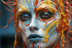 itarle_a_close_up_of_a_womans_face_covered_in_paint_holding_hot_baa4968e-4bf6-4267-8f9f-9c4d4f1bd706